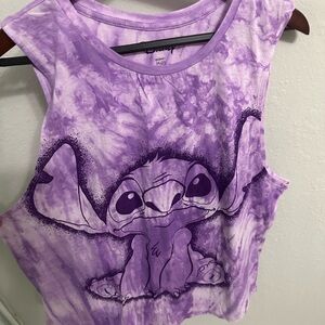 Stitch Purple Tie Dye Sleeveless Shirt